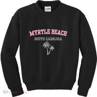 Myrtle Beach South Carolina Souvenir Palm Tree Holiday Kids Sweatshirt thumb 0