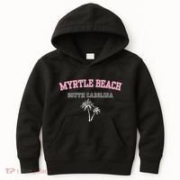 Myrtle Beach South Carolina Souvenir Palm Tree Holiday Kids Hoodie thumb 0