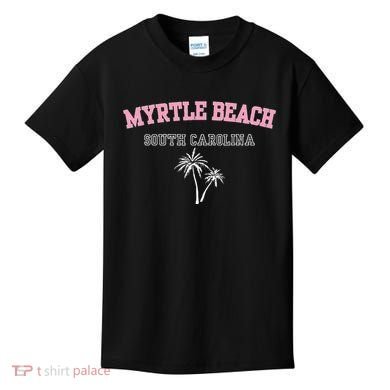 Myrtle Beach South Carolina Souvenir Palm Tree Holiday Kids T-Shirt