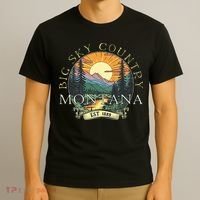 Montana Big Sky Country Mountains Vintage T-Shirt thumb 3