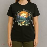 Montana Big Sky Country Mountains Vintage T-Shirt thumb 4