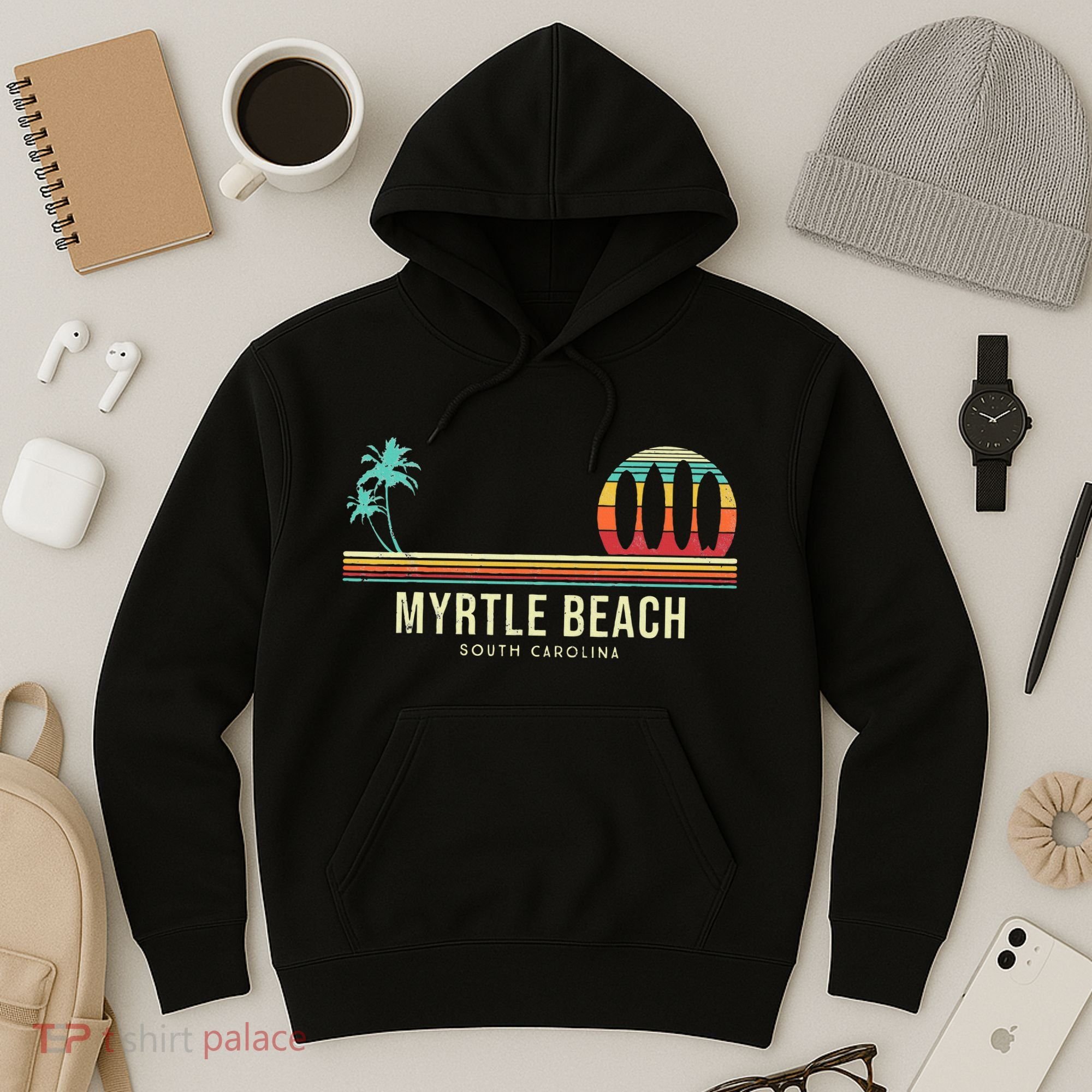 Myrtle Beach Summer Surf Hoodie