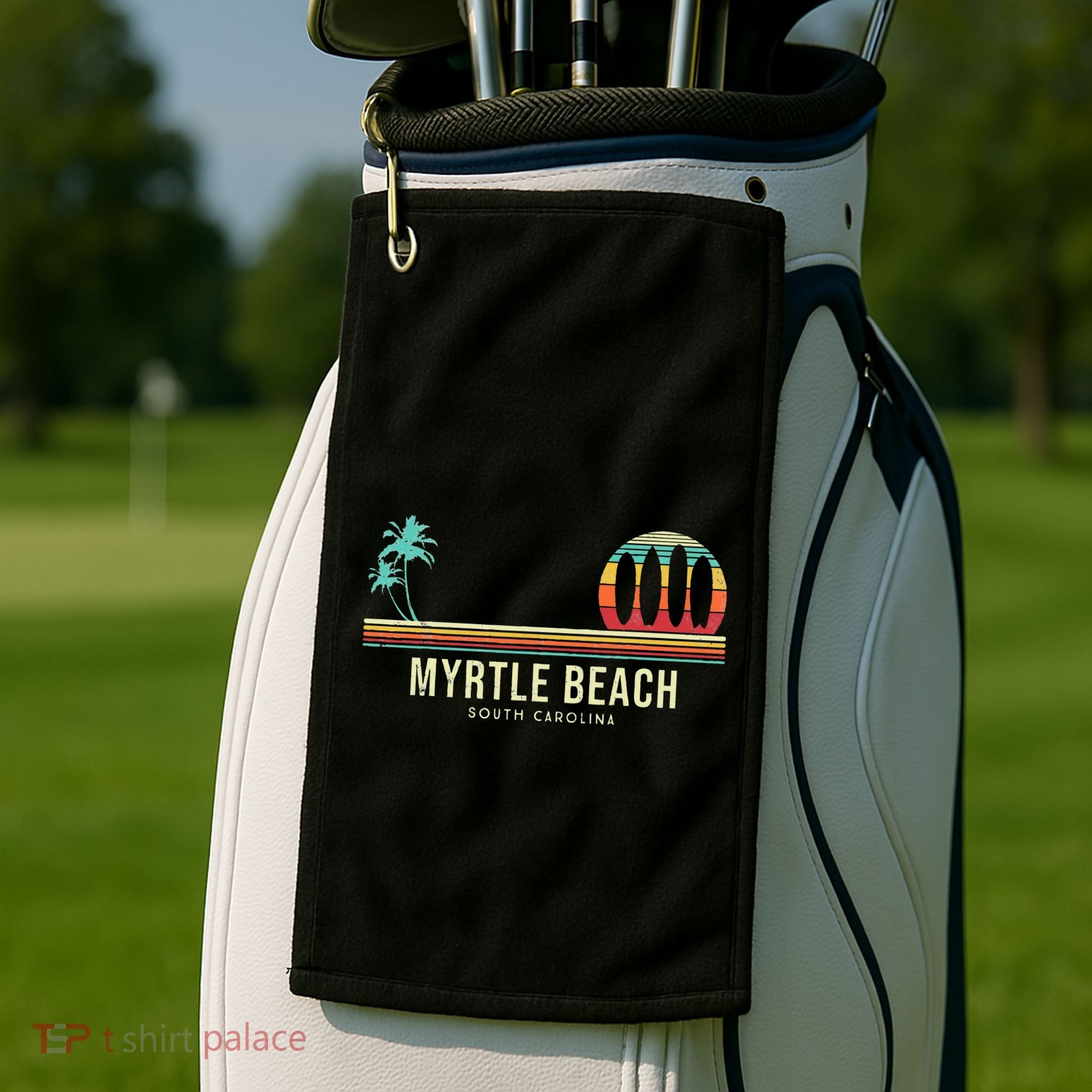 Myrtle Beach Summer Surf Golf Towel