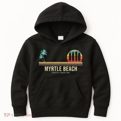 Myrtle Beach Summer Surf Kids Hoodie