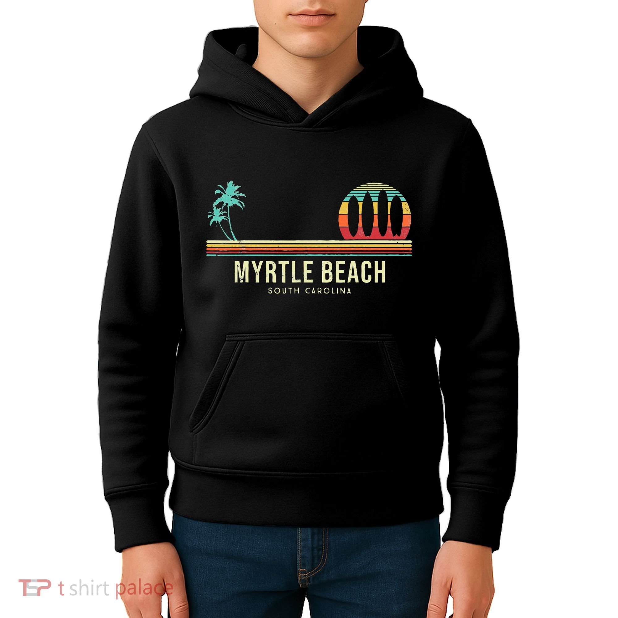 Myrtle Beach Summer Surf Kids Hoodie