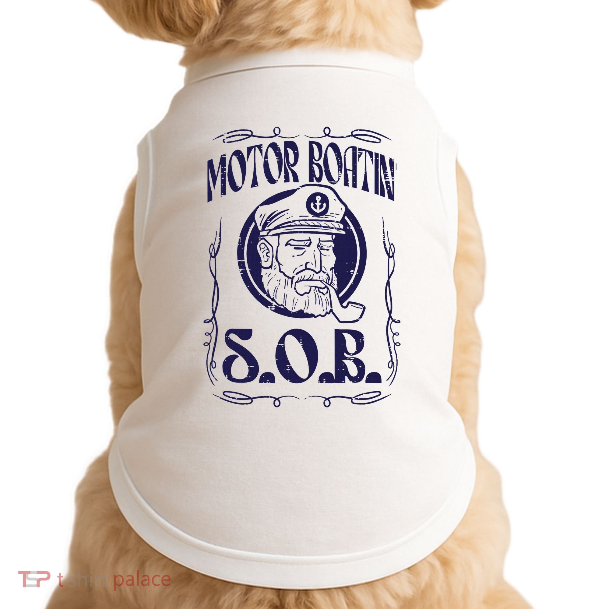 Motor Boating Sob Funny Motorboat Humor Captain Owner Doggie Tank