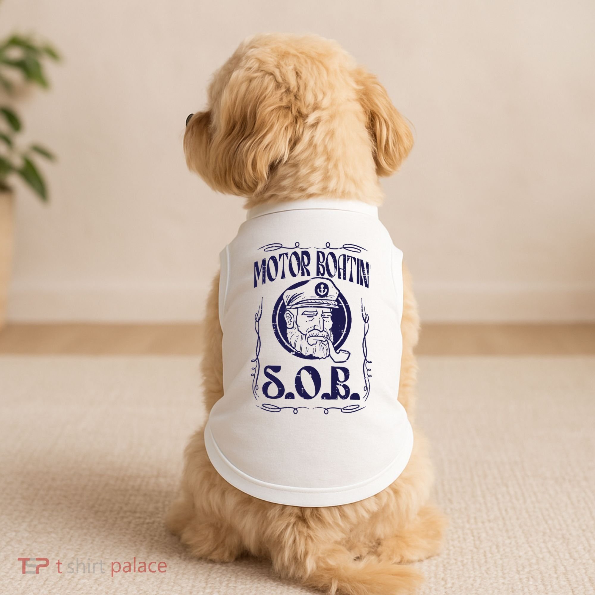Motor Boating Sob Funny Motorboat Humor Captain Owner Doggie Tank