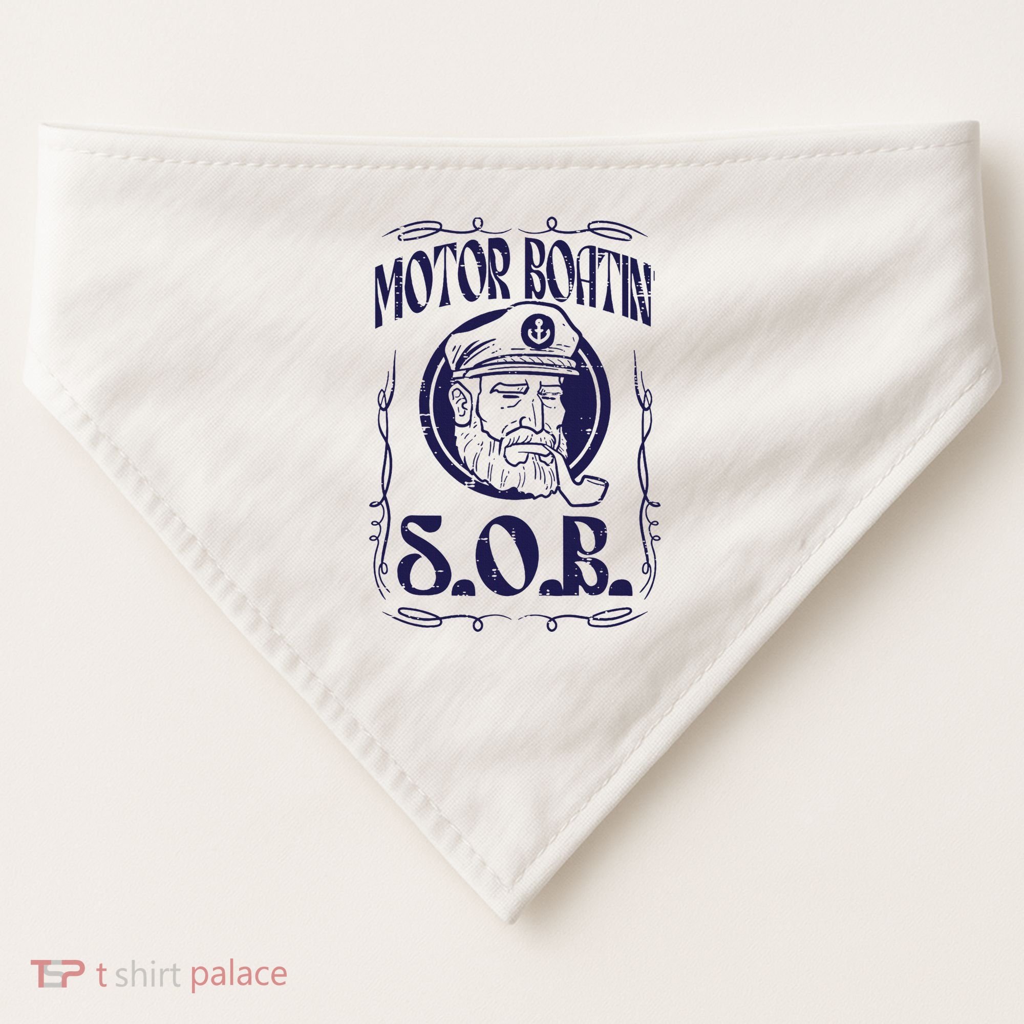 Motor Boating Sob Funny Motorboat Humor Captain Owner USA-Made Doggie Bandana