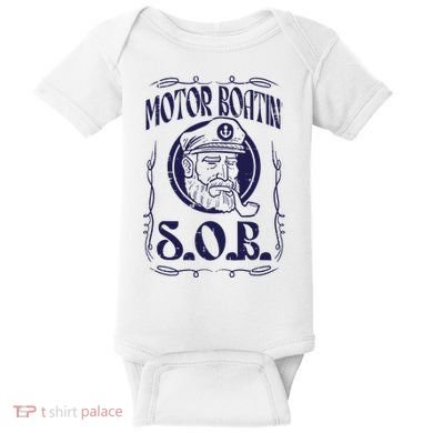 Motor Boating Sob Funny Motorboat Humor Captain Owner Baby Bodysuit