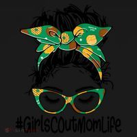 Messy Bun Scout Mom Life Cookie Bakery Gift USA-Made Doggie Bandana thumb 2