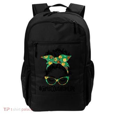 Messy Bun Scout Mom Life Cookie Bakery Gift Backpack