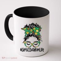 Messy Bun Scout Mom Life Cookie Bakery Gift Coffee Mug thumb 0