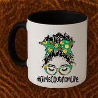 Messy Bun Scout Mom Life Cookie Bakery Gift Coffee Mug thumb 2