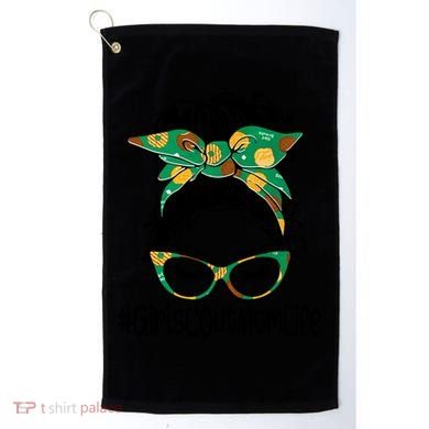Messy Bun Scout Mom Life Cookie Bakery Gift Golf Towel