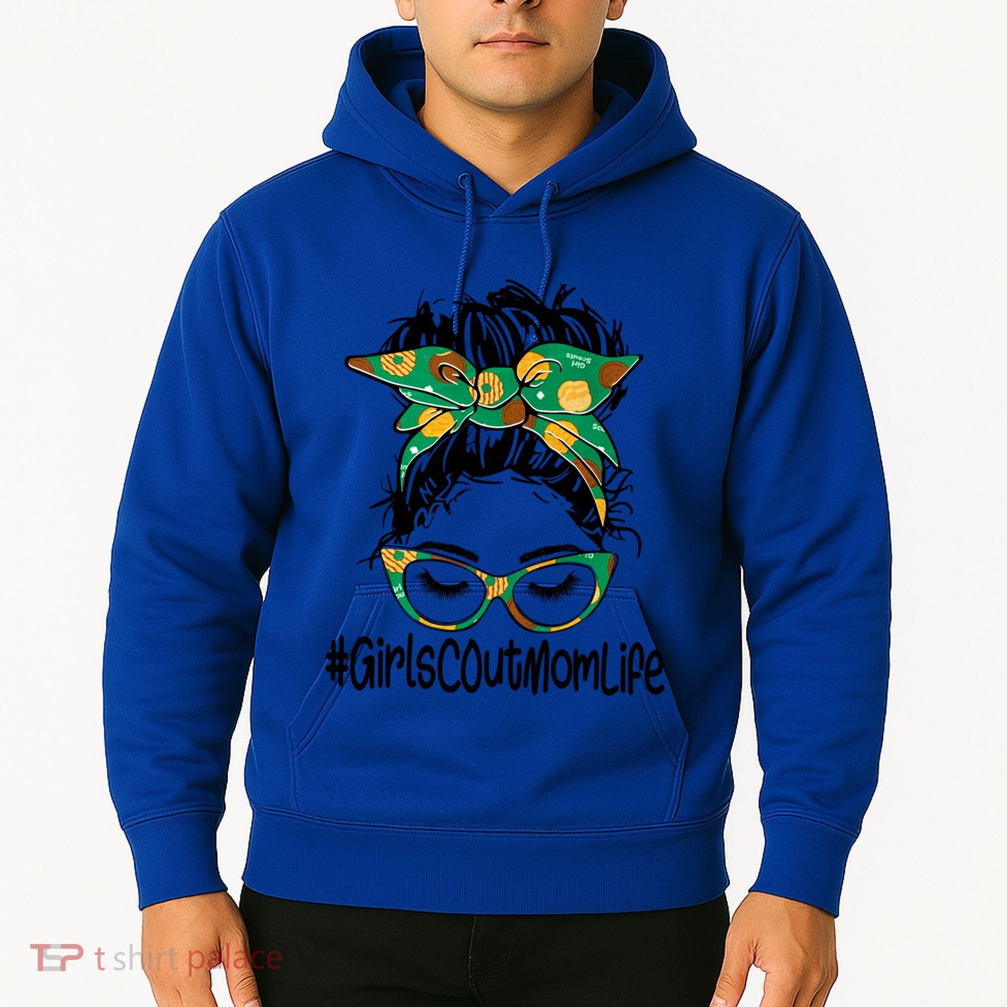 Messy Bun Scout Mom Life Cookie Bakery Gift Hoodie
