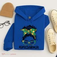 Messy Bun Scout Mom Life Cookie Bakery Gift Hoodie thumb 4
