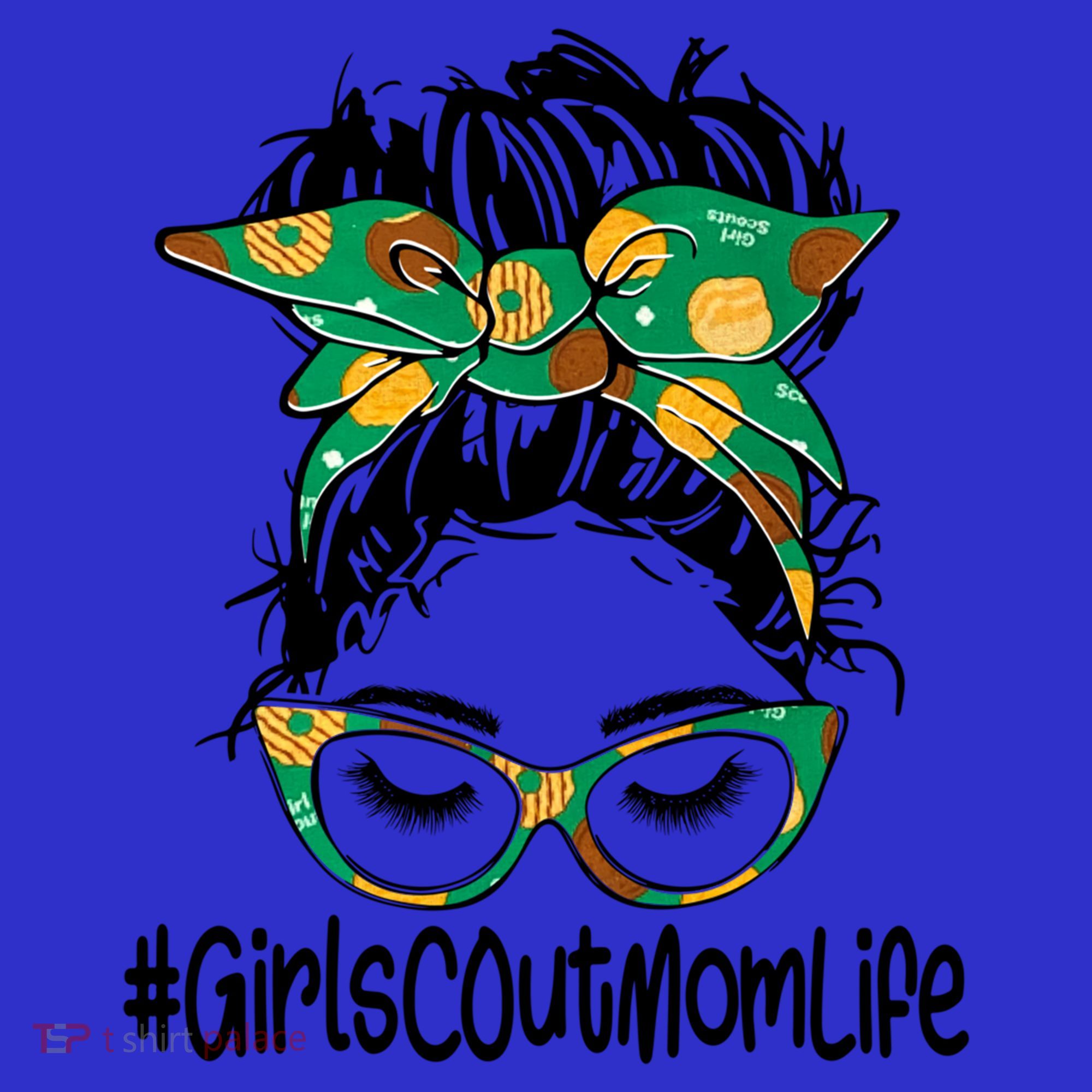 Messy Bun Scout Mom Life Cookie Bakery Gift Long Sleeve Shirt