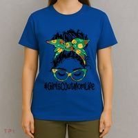 Messy Bun Scout Mom Life Cookie Bakery Gift T-Shirt thumb 4