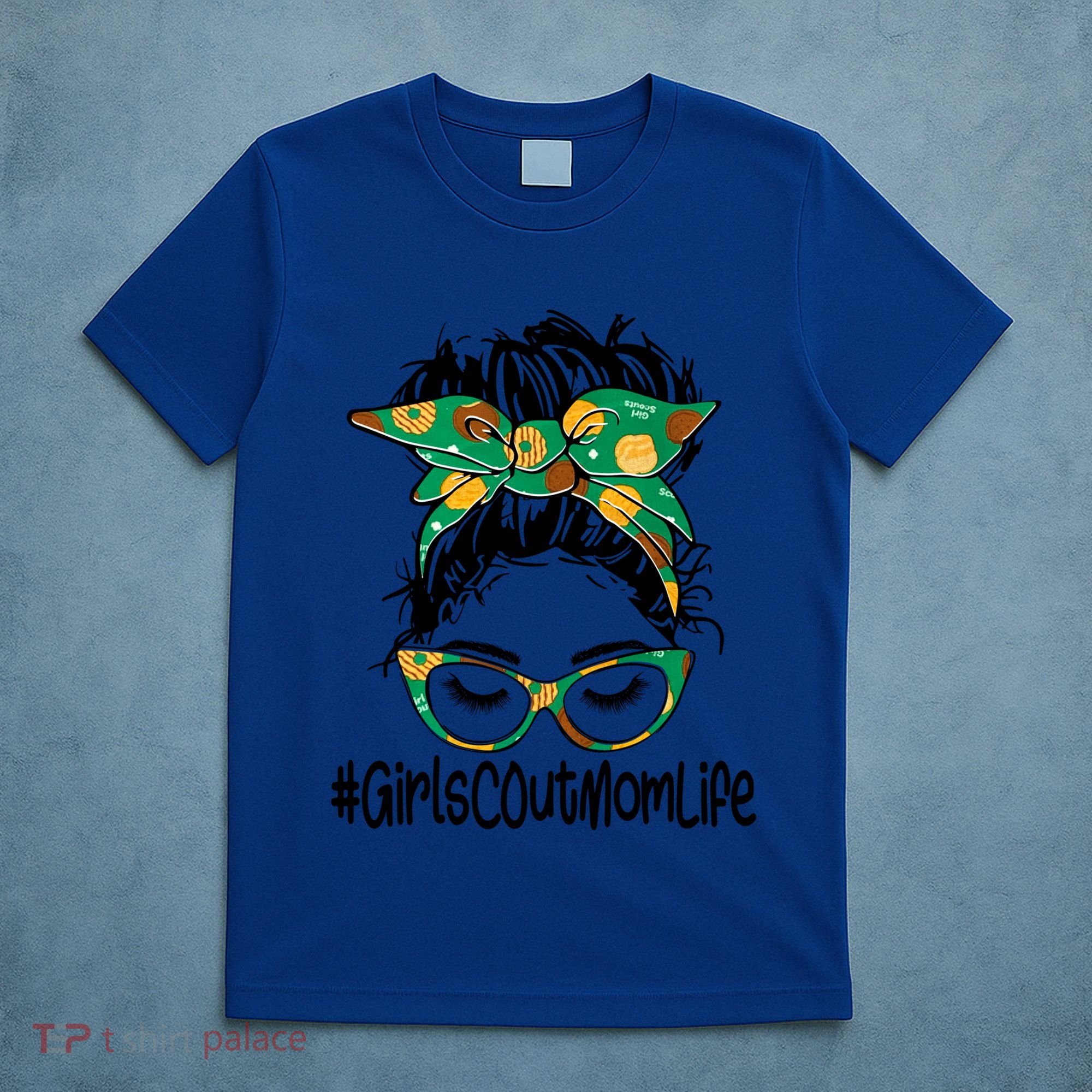 Messy Bun Scout Mom Life Cookie Bakery Gift T-Shirt