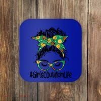Messy Bun Scout Mom Life Cookie Bakery Gift Coaster thumb 0