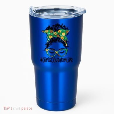 Messy Bun Scout Mom Life Cookie Bakery Gift Tumbler