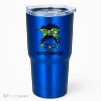 Messy Bun Scout Mom Life Cookie Bakery Gift Tumbler thumb 0
