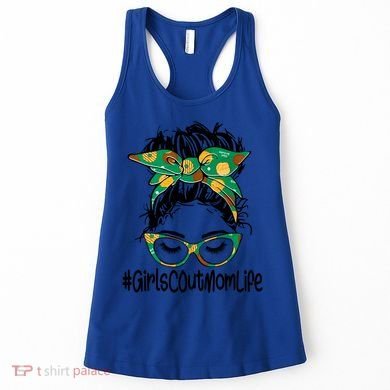 Messy Bun Scout Mom Life Cookie Bakery Gift Women's Tank Top