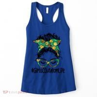 Messy Bun Scout Mom Life Cookie Bakery Gift Women's Tank Top thumb 0