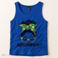 Messy Bun Scout Mom Life Cookie Bakery Gift Tank Top thumb 2
