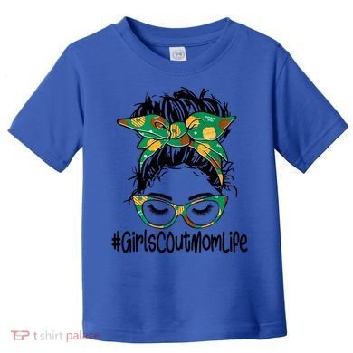 Messy Bun Scout Mom Life Cookie Bakery Gift Toddler T-Shirt