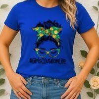 Messy Bun Scout Mom Life Cookie Bakery Gift Women's T-Shirt thumb 2