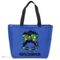 Messy Bun Scout Mom Life Cookie Bakery Gift Tote Bag thumb 0