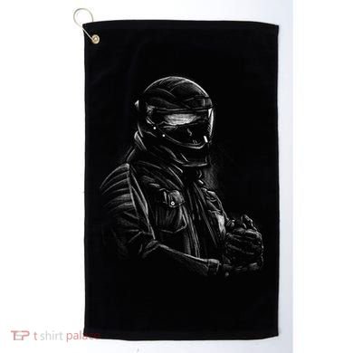 Motorcycle Biker Sketch Golf Towel