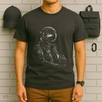 Motorcycle Biker Sketch T-Shirt thumb 6