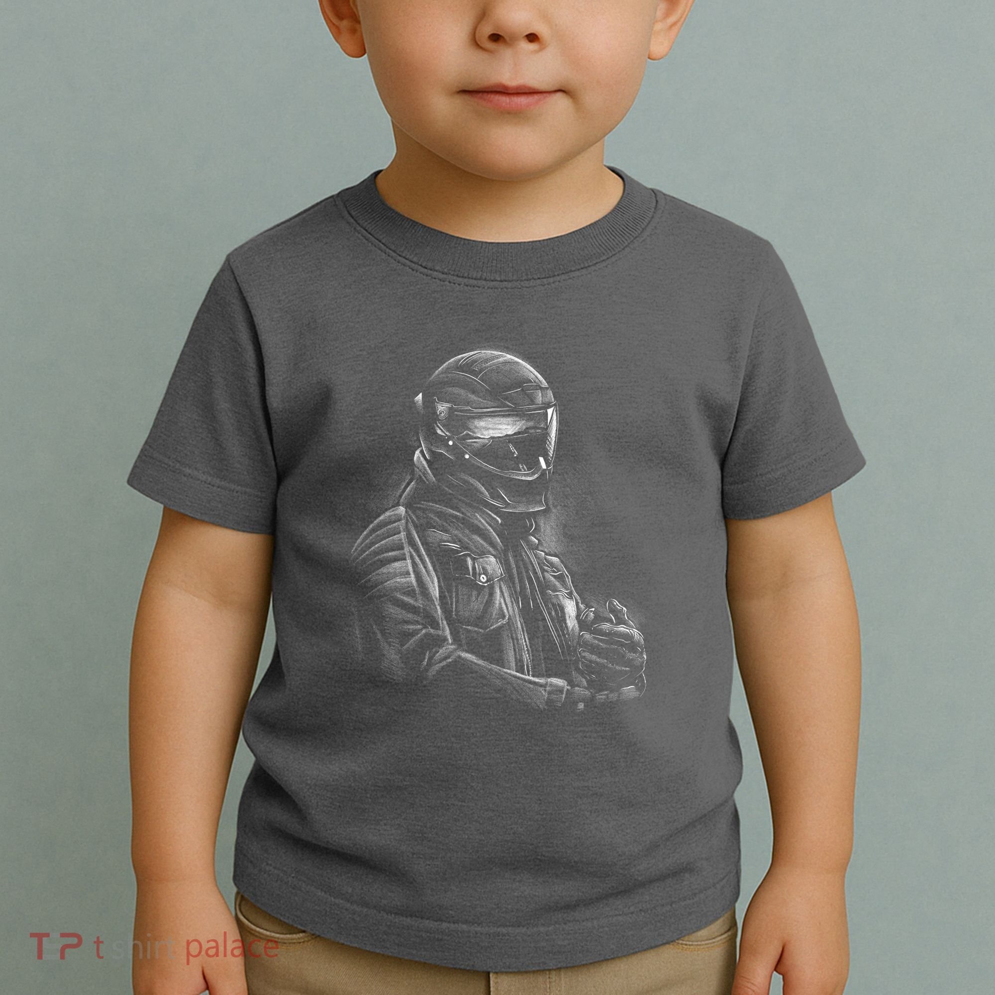 Motorcycle Biker Sketch Toddler T-Shirt