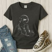 Motorcycle Biker Sketch Women's T-Shirt thumb 3