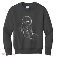 Motorcycle Biker Sketch Kids Sweatshirt thumb 0