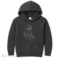 Motorcycle Biker Sketch Kids Hoodie thumb 0