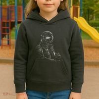 Motorcycle Biker Sketch Kids Hoodie thumb 3