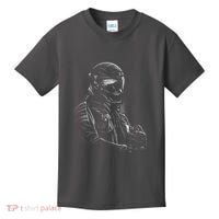 Motorcycle Biker Sketch Kids T-Shirt thumb 0