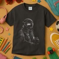 Motorcycle Biker Sketch Kids T-Shirt thumb 3