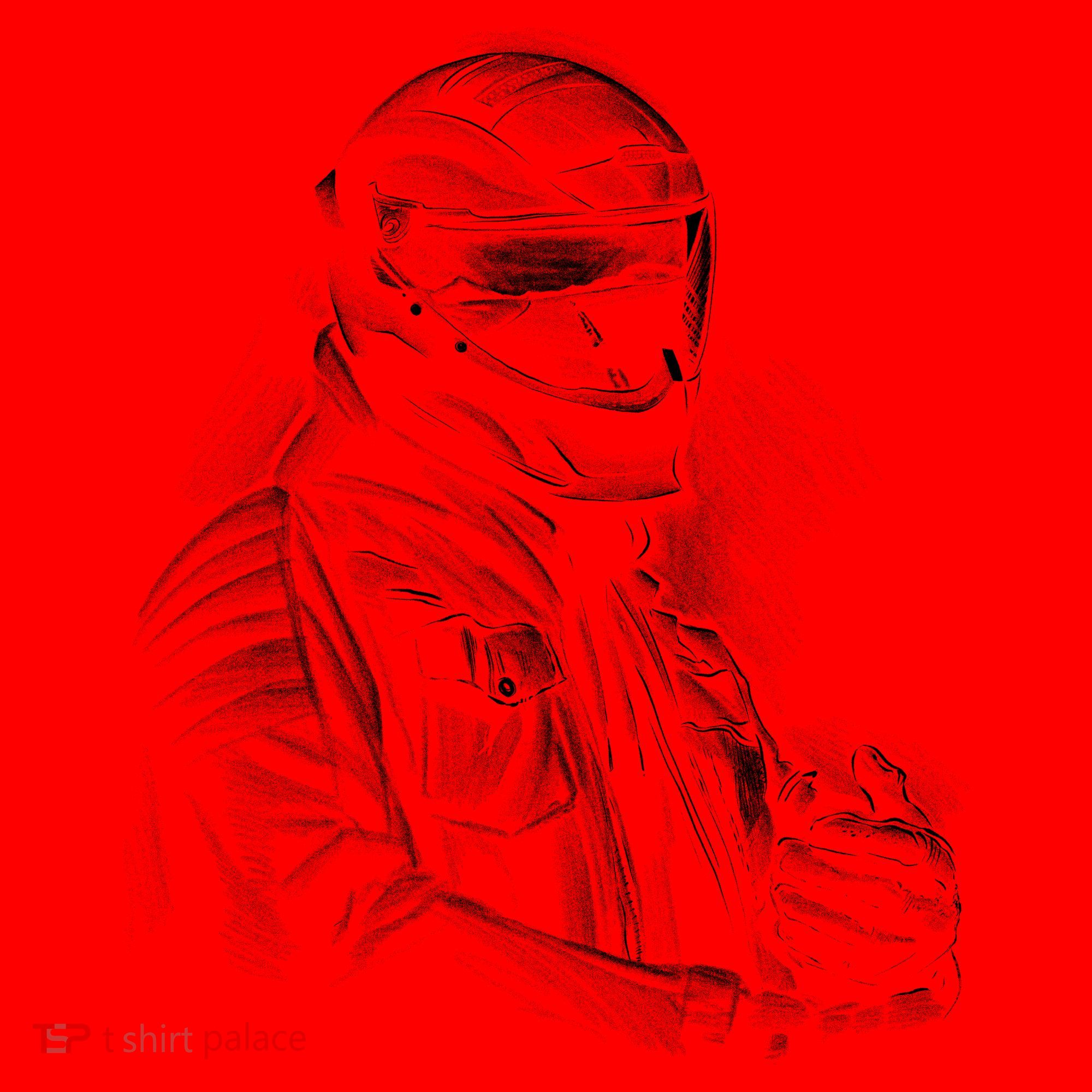 Motorcycle Biker Sketch Santa Hat