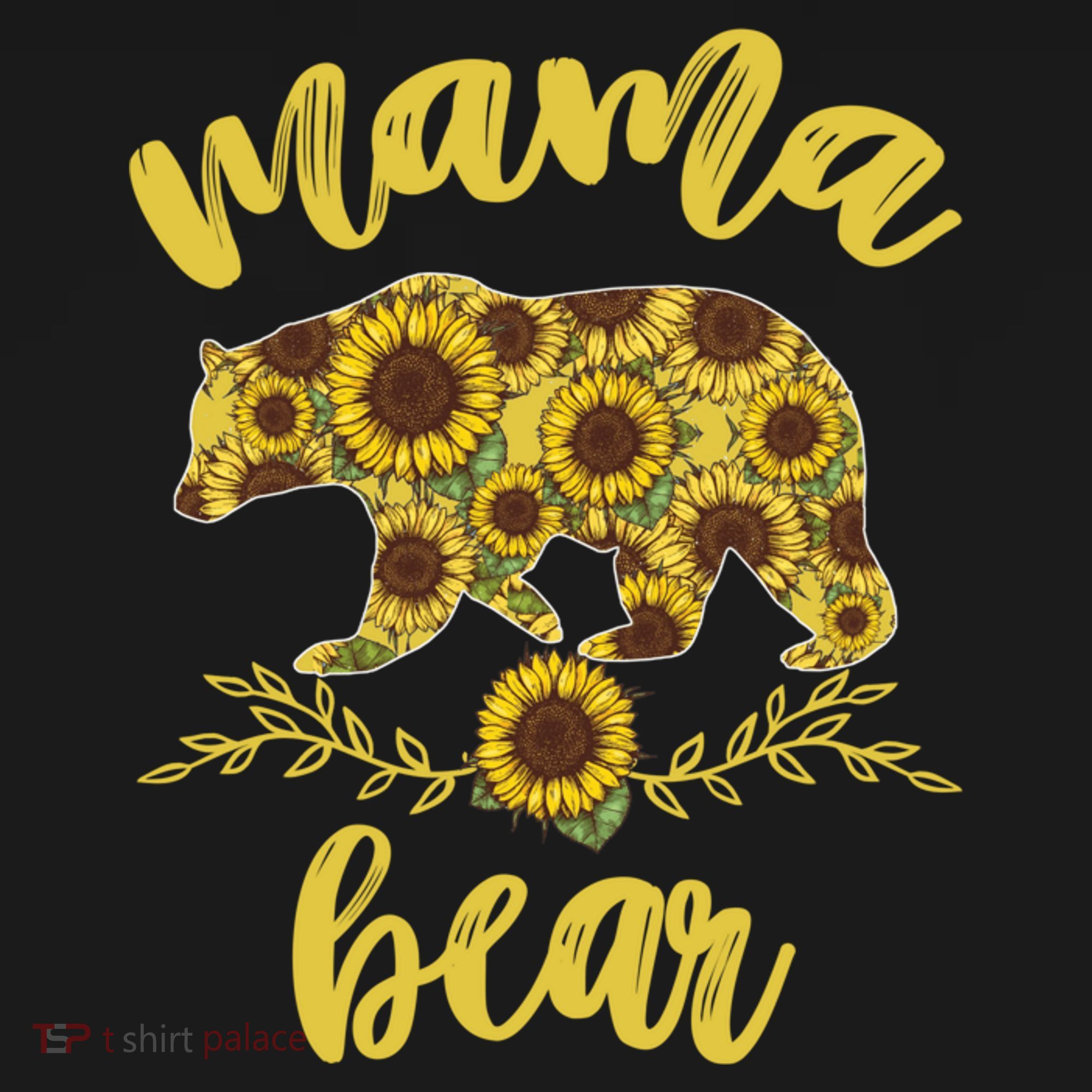 Mama Bear Sunflower Funny Mothers Day Gifts For Woman Mom T-Shirt