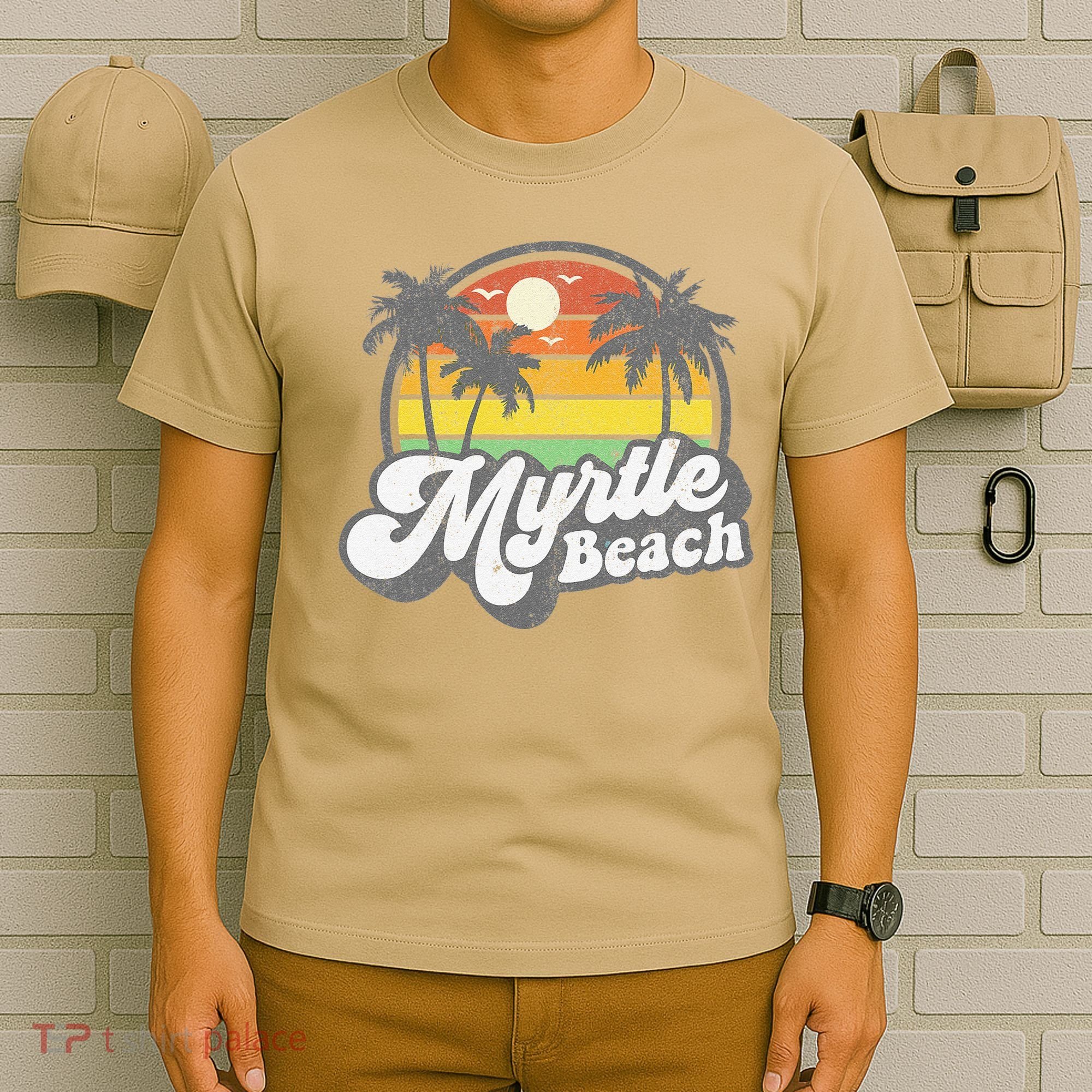 Myrtle Beach South Carolina Retro 70s Vintage Vacation Gift T-Shirt