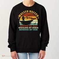 Master Baiter Specializing In Jerking My Bait Funny Fishing Women's Sweatshirt thumb 0