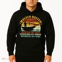 Master Baiter Specializing In Jerking My Bait Funny Fishing Hoodie thumb 2