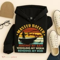 Master Baiter Specializing In Jerking My Bait Funny Fishing Hoodie thumb 4
