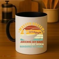 Master Baiter Specializing In Jerking My Bait Funny Fishing Coffee Mug thumb 4