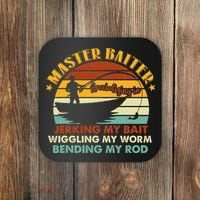 Master Baiter Specializing In Jerking My Bait Funny Fishing Coaster thumb 0