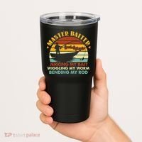 Master Baiter Specializing In Jerking My Bait Funny Fishing Tumbler thumb 2